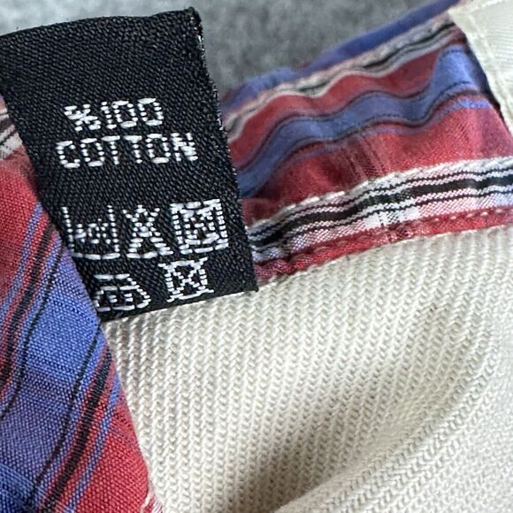 Jachs Western Shirt Mens S Red Blue Plaid Button Roll Tab Cowboy Rodeo Pockets - Picture 14 of 15